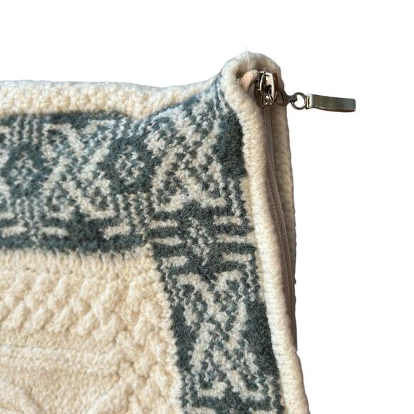 Aran Mor Ireland 100% Super Soft Merino Cool Pillow Sham Case 18" x 14" Teal - Picture 4 of 11